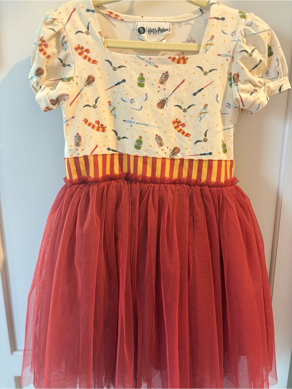 Harry Potter Red Tulle Kids Casual Dress